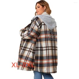 Outerwear plus size 4xl 5xl 6xl 7xl 8xl Winter Fashion dames jas be Kind print abrigos para mujeres chamarra dama outwears