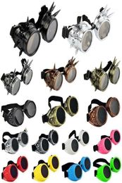 OutEye Fashion Men Women Welding Goggles Gothic Steampunk Cosplay Antique pointes Vintage Lunettes Lunettes Lunettes Punk Rivet12014090