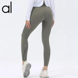 Outfit AL YOGA Sport-yogabroek voor dames Hardlopen Naakt Geborsteld Hoge taille Geen schaamte Draad Slim Fit Elastische crop-broek