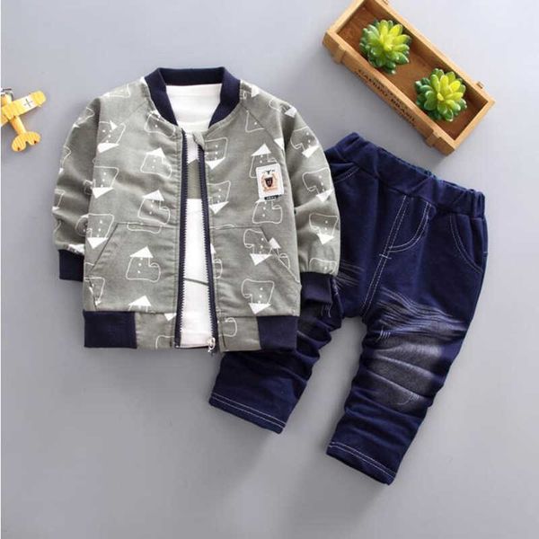 Conjunto de chaqueta, trajes para niños, conjuntos de ropa informal infantil, abrigo, tops, pantalón, 3 uds., conjuntos de ropa de moda, traje de bebé para boy45pu