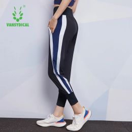 Atuendo de pantalones de trote de jogging para mujeres pantalones de yoga rayado sport gimnasio transpirable entrenamiento entrenamiento de fitness pantalón casual
