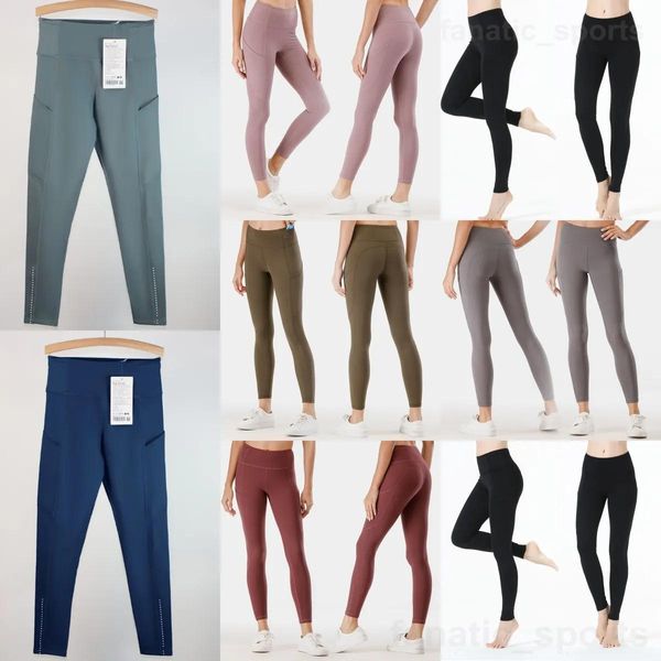 Atuendos lu align Lu Lady Yoga Legging Deportes desnudos Pantalones de alto nivel Fitness Fitness Switchpanting Scrunch Scrunch Touser apretado