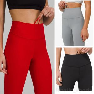 Outfits lu uitlijnen lu yogas vrouwen sport full pants high rise bodybuilding zweetwedstrijd wunder trein fitness leggings High Rise Gym Leggings yo