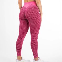 Trajes Leggings de entrenamiento texturizados de talle alto Scrunch Bum Trajes de gimnasio sin costuras para mujer Fiess Levantamiento de glúteos Pantalones de yoga Medias con botín fruncido