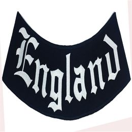 Outlaw England Rocker Geborduurde opstrijkbare patch Motorcycle Biker Club MC Front Jacket Vest Patch Gedetailleerd borduurwerk284Q