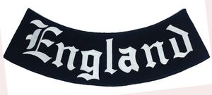 Outlaw England Rocker geborduurd ijzer op patch Motorcycle Biker Club MC voor jasje Vest Patch gedetailleerd borduurwerk