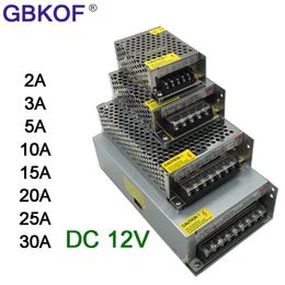 Sortie DC 12V LED bande d'éclairage pilote adaptateur interrupteur alimentation AC110V-220V entrée 24V transformateur 60W 78W 120W