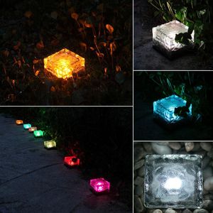 Exterior IP65 impermeable simulación cubo de hielo luz LED ladrillo lámpara de noche jardín plaza decoración para fiesta de boda iluminación