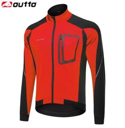 Outto Men039s Veste à cyclisme thermique à vent