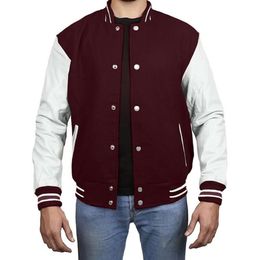 OUTWEAR LEGACY Varsity Letterman Jacket - Vestes de baseball légères en (33 couleurs) manches en cuir véritable