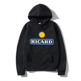 OUZO Likor Alcohol Ricard France Hoodies voor mannen en vrouwen gedrukte pullovers volwassen pure katoenen kleding 220812