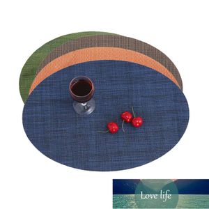 Napperon de bureau/tapis de bol à motif de bambou ovale, tache résistante à la chaleur/tapis de Protection de bureau en PVC antidérapant, décor de noël pour le dîner à la maison