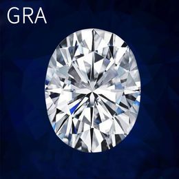 Ovale losse edelstenen 05ct tot 8ct D kleur VVS1 Moissanita Certificada Excellent Cut Pass Diamond Tester Stone Gra 240112