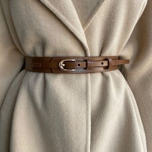 ovale pin gesp geworden lederen riem dames bijpassende rok jas jas allmatch casual pure cowhide decoratieve riem 306Z
