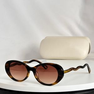 Gafas de sol ovaladas 0088S Havana/Marrón Degradado Mujeres Gafas de lujo Sombras Diseñador UV400 Gafas