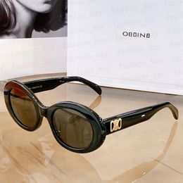 Ovale zonnebril Mode Strandbril Zomer Designer Zonnebril Heren Dames 3 kleuren Optioneel Hoge kwaliteit217E
