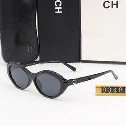 Gafas de sol ovales Sombras de diseñador de lujo para hombres y mujeres Elipses Retro Bread Design UV400 Protección con estuche