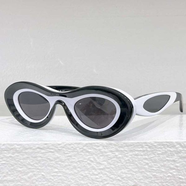 Gafas de sol ovaladas de diseñador para mujer 712101 Combinación de color Acetato Marco ovalado Lente UV400 Gafas de sol con luz polarizada Nuevas mujeres Tema Bola Gafas de viaje de calidad superior