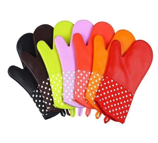 Gants de four Gants en silicone de haute qualité Microwave Four Mitts SlipResistant Bakeware Kitchen Cooking Cake Baking Tools 7789484510