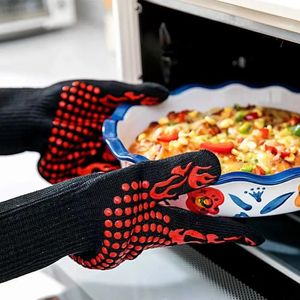 Ovenwanten Grillhandschoenen Siliconen Antislip Oven Hittebestendige Keukenhandschoenen voor Koken Bakken Vuurvaste BBQ-handschoenen Magnetronwanten 231109