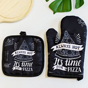 Ovenwanten Keuken Bakken Koken Accessoires Print Mitt Handschoen Pad Wasbare Magnetron Pizza Anti Isolatie Mat Decor 230608