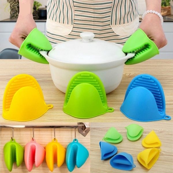 Manoplas para horno, Clip para olla, aislamiento de cocina, no 1 pieza, palo para hornear intestinos de silicona, Clips antideslizantes, soporte para calor, guantes de cocina resistentes, horno