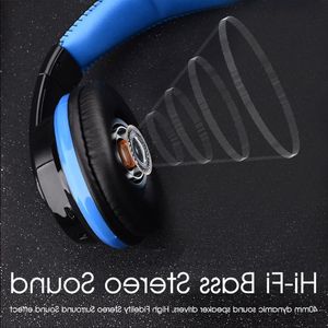 Livraison gratuite sur l'oreille basse stéréo Bluetooth casque sans fil casque Support Micro carte SD Radio Microphone Nepkk