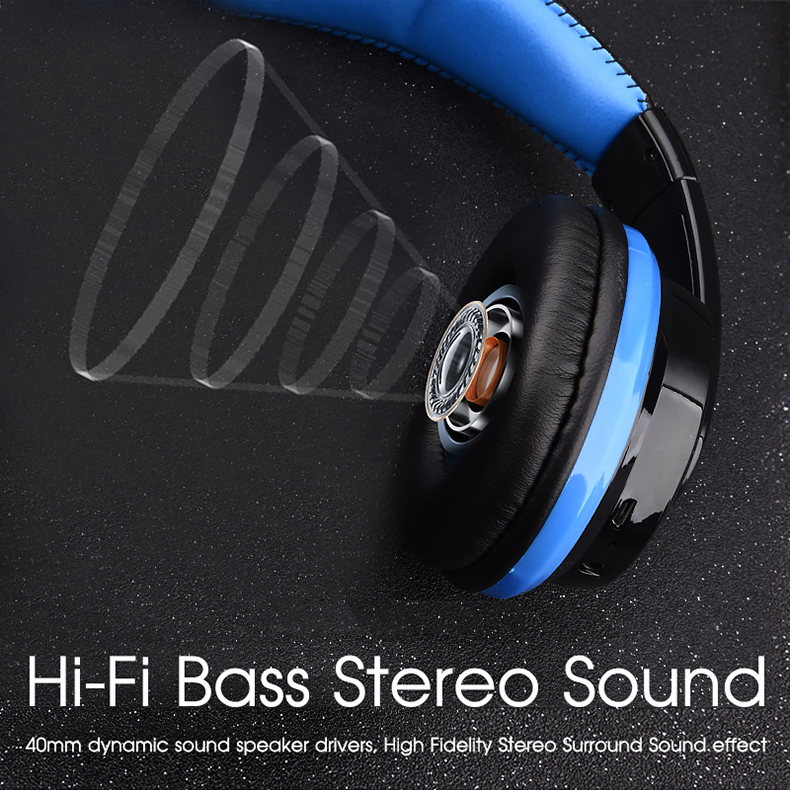 Freeshipping Over Ear Bass Stereo Bluetooth Kopfhörer Wireless Headset Unterstützung Micro SD Karte Radio Mikrofon