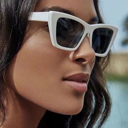 sur des lunettes de soleil designes de dames concepteurs mica marques de mode populaires sl276 rétro chat de forme d'œil