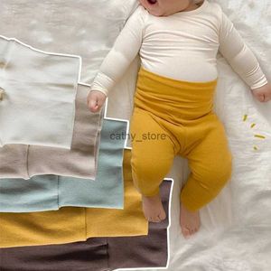 Salopette 0-5 ans bébé enfants taille haute ventre pantalon mâle femme printemps automne coton leggings coton hiver plus velours pantalonL231114