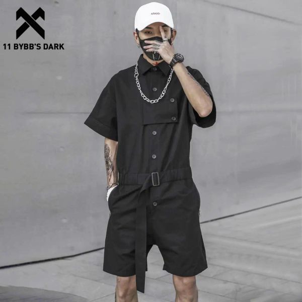 Salles 11 BYBB Dark Techwear Fonction Cargo Globalement Harajuku Hip Hop Button Pantalon CEULLE SUMM