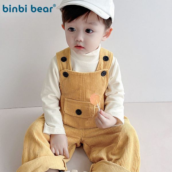 Monos Baby Girl Boy Monos Color Sólido Otoño Invierno Pana Mono Casual Suelto Infantil Niños Pantalones Mamelucos Petos Niños 220909