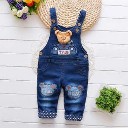 Guarns IENES Fashion Kids Baby Boys Birs Denim Jeans Long Jeans D240515