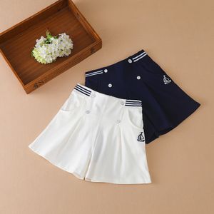 Комбинезоны детские летние шорты для девочек школьные детские хлопковые штаны в консервативном стиле с эластичной резинкой на талии милая детская одежда 230628