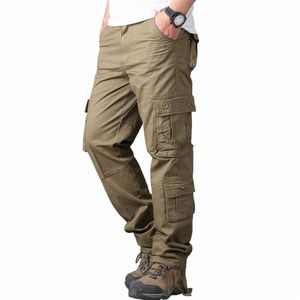 Overalls Militaire Cargo Broek Mannen Slijtvaste Losse Joggingbroek Casual Cott Multi Pocket Straight Combat Leger Werkbroek F0lG #