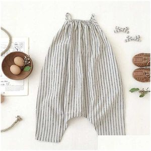 Sauthoue SOOR Ploom Kids Girls Summer Sleevel Vinatge High Quality Children Clothes Girl Fashion Jumps Support 210619 DROP DEVR DH6HI