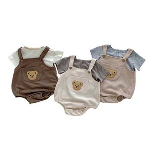 Saut-combats d'été Baby Clothing Forme pour filles garçons combinaisons T-shirts NOUVELLES CROISSANTS CARTOONS Vestes d'ours et vêtements pour enfants D240515