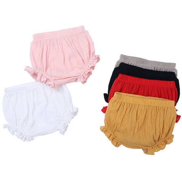 Salopette enfant en bas âge enfants bébé garçon fille fond solide coton lin PP Short Bloomers enfants été couleur bonbon culotte 9M24M 230601