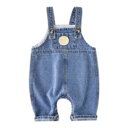 Overalls y55b baby's dungaree peuter jeans slabbetje broek denim bretels voor peuter 230414