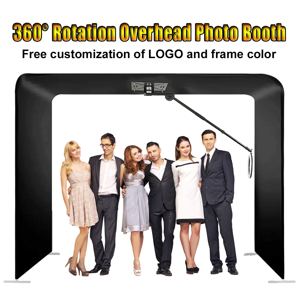 Overhead 360 Photo Booth Macchina rotante automatica per eventi Partys Wedding Scene Spin Selfie 360 Video Booth per 7-10 persone