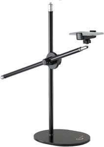 Overhead Telefoon Stand, Live Stand, Verstelbare Tafelblad Telefoon Mount, Telefoonhouder Mount 360 ° Rotatie, Lange armbeugel voor het filmen, Tiktok, Crafting, Bakken, Tekeningen