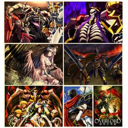 Overlord poster Bone King Vintage Metal Tin Signs Bar Club Cafe Home Decor Comics Wall Art Poster Gifts For Anime Lovers Gepersonaliseerde decoratie Maat 30x20cm W02
