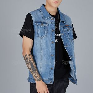 Oversize 5XL 6XL 7XL 8XL Plus Size Heren Denim Vest Lente Zomer Jean Gestvat Dikke Streetwear Fashion Casual Chalecos Para Hombre