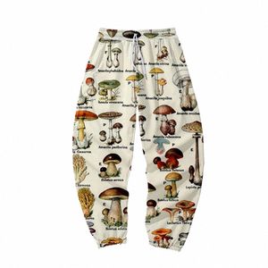surdimensionné 6XL Champignon imprimé hommes japonais poche cargo pantalon joggeurs harajuku sarouel pantalon de survêtement pantalon hip hop e8uZ #