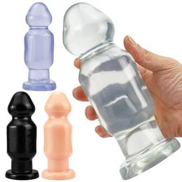 Plug anal surdimensionné gode stimuler l'anus et le vagin long plug anal masturbateur pénis doux dilatateur anal jouets sexuels pour femmes et hommes 240105