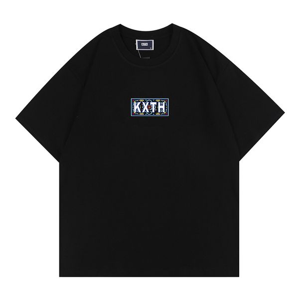 Oversize New Kith Tokyo Shibuya T-shirt Hommes Femmes Haute Qualité Street View Impression Chemises Tee Tops ROSE OMoroccan Tile Tees t-Shirt c2