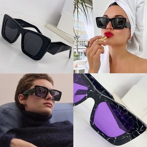 Gafas de sol cuadradas de gran tamaño con forma de ojo de gato, diseñador de moda para hombres y mujeres, marco de hoja Lunettes SPR08Y-F, Lunettes para vacaciones de ocio, viene en una caja original