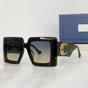 Lunettes de soleil de créateur carrées surdimensionnées GG0997S Grandes lunettes à la mode pour hommes et femmes avec lunettes dégradées en métal pour les vacances de loisirs et les fêtes à la plage