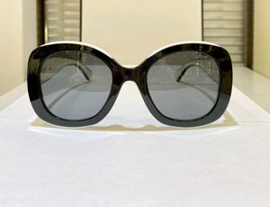 Lunettes de soleil carrées surdimensionnées noir brillant lentille gris foncé femmes lunettes de soleil Gafas de sol avec boîte