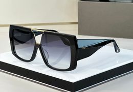 Übergroße quadratische Sonnenbrille, glänzend, schwarz, grau, Farbverlauf, Damen-Sommermode, Sonnenbrille, Sonnenbrille, UV400-Brille, mit Box